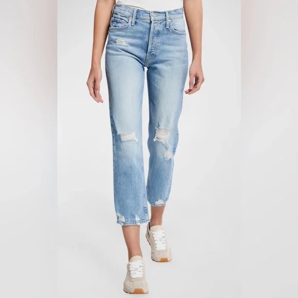 MOTHER Denim - Mother Jeans Mother Superior Tomcat Distressed Straight Leg Jeans